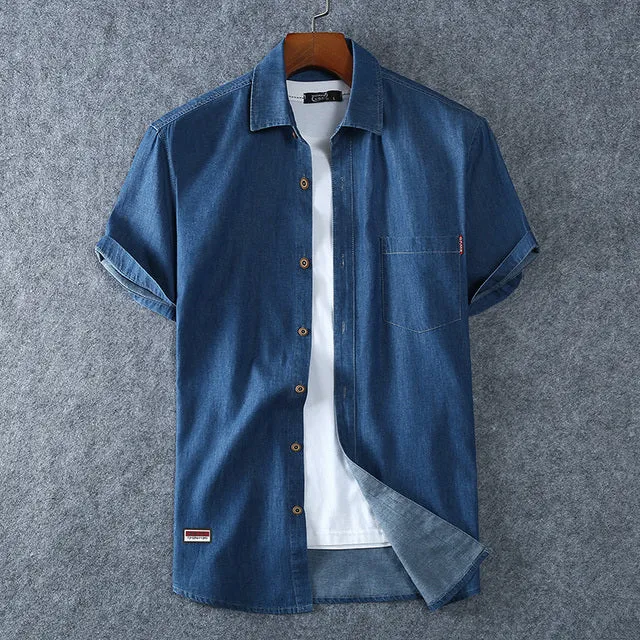 Denim Short Sleeve Jean Shirts