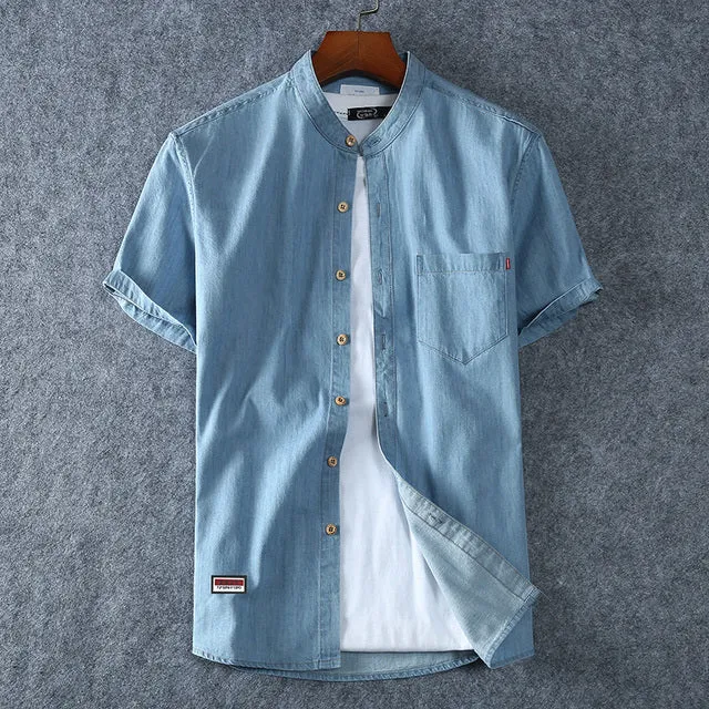 Denim Short Sleeve Jean Shirts