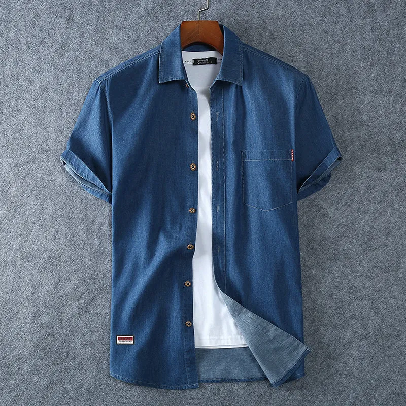 Denim Short Sleeve Jean Shirts