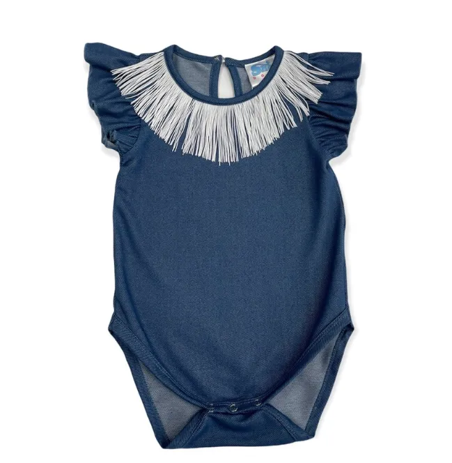 Denim w/t Fringe Top (2T-5T)