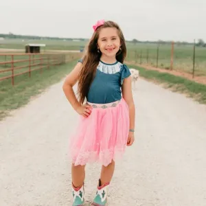 Denim w/t Fringe Top (6-7)