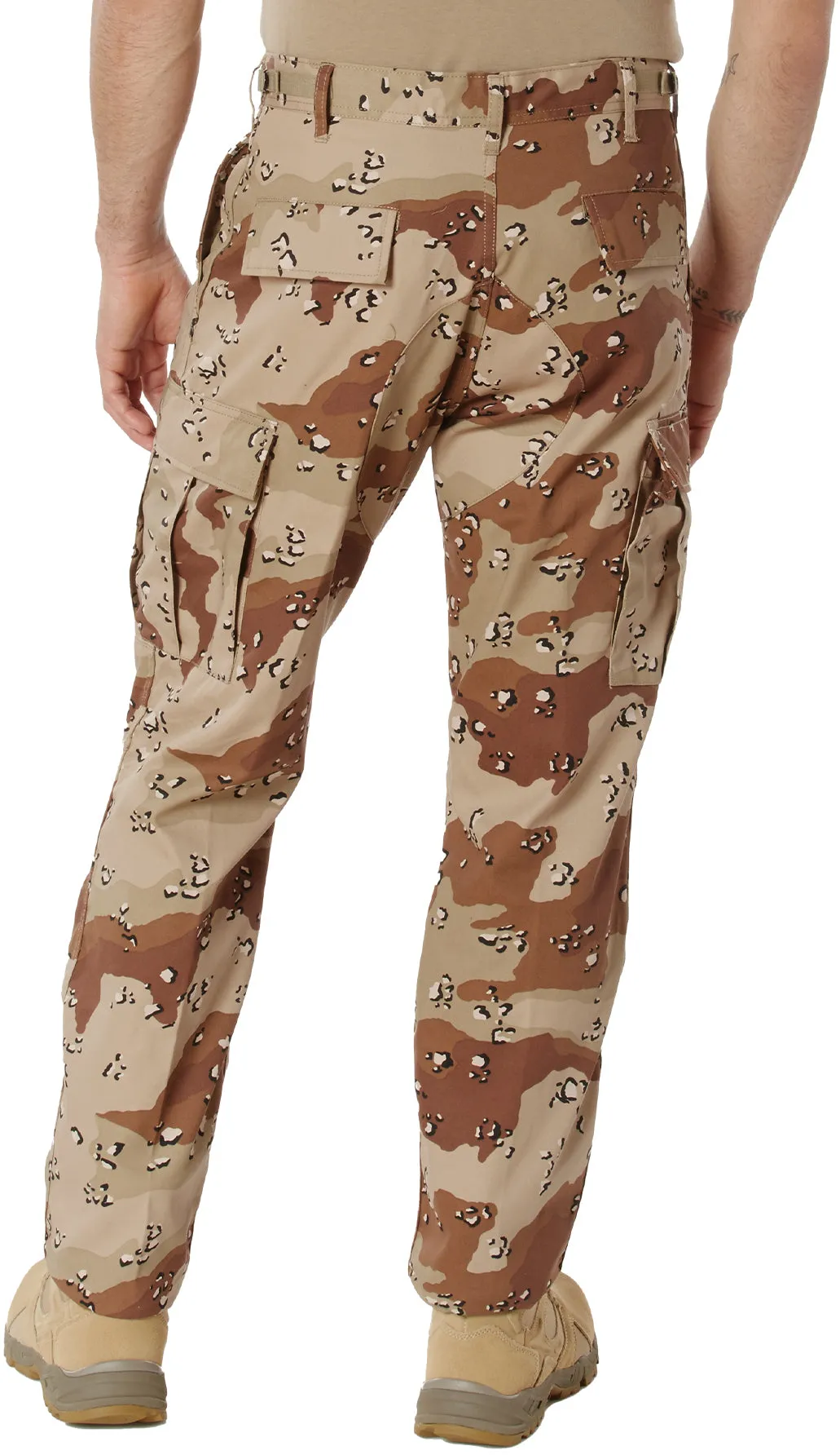 Desert Camouflage Six-Color - Tactical BDU Pants - Polyester Cotton Twill - Button Fly