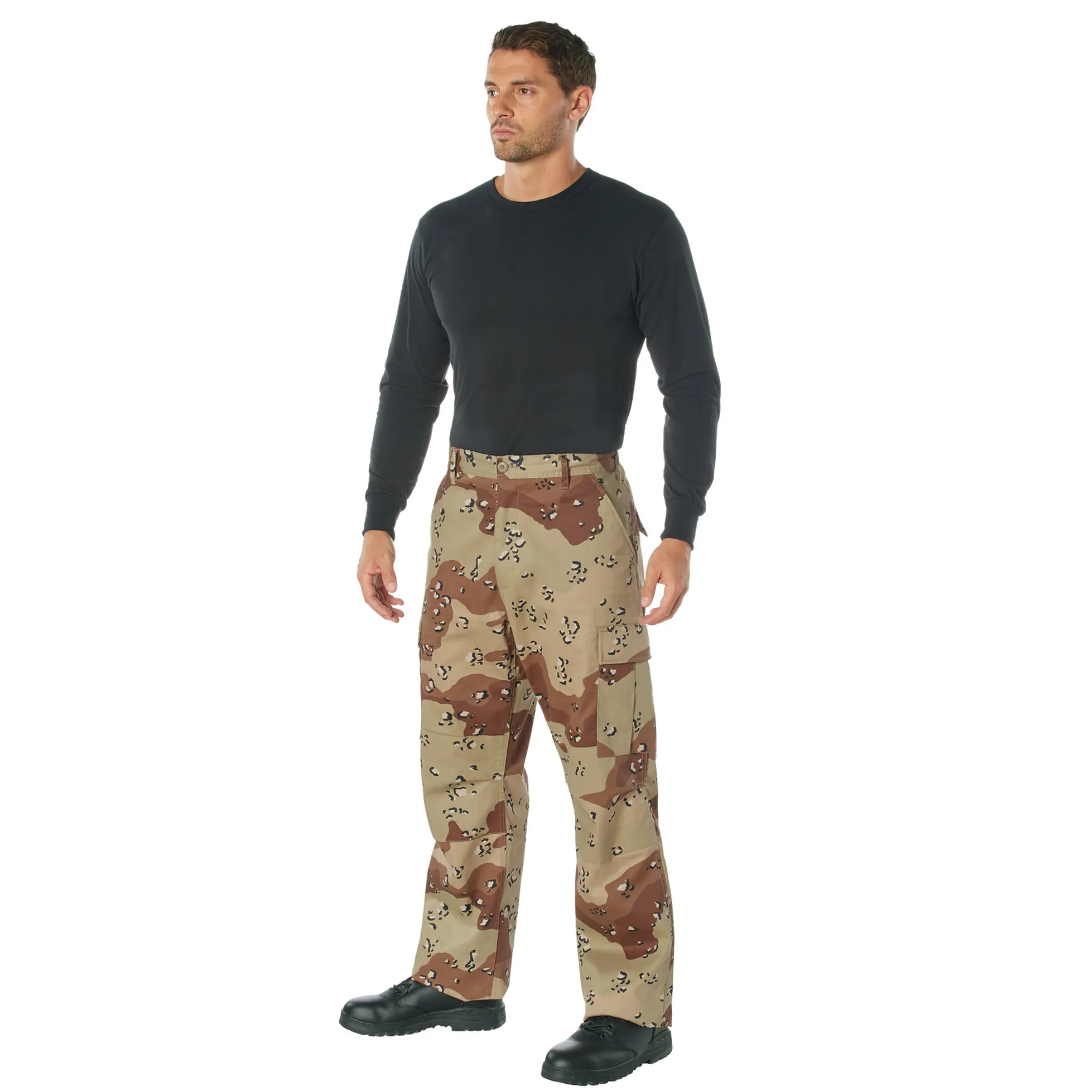 Desert Camouflage Six-Color -  Tactical BDU Pants Relaxed Fit - Cotton Polyester Twill - Zipper Fly
