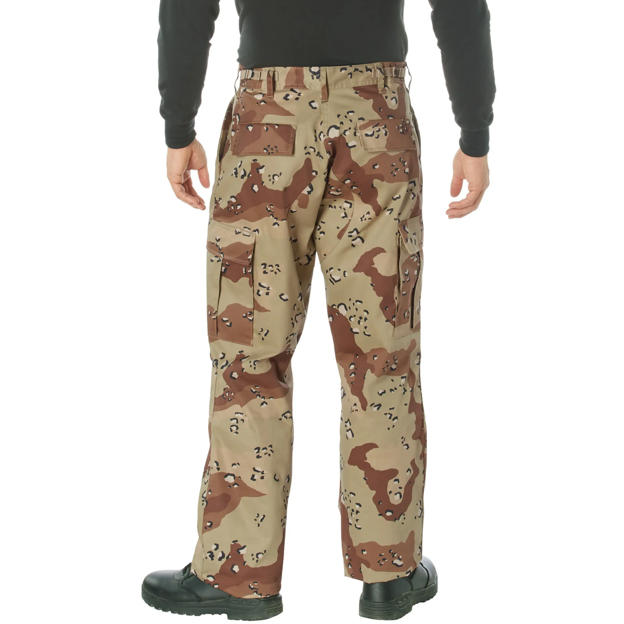 Desert Camouflage Six-Color -  Tactical BDU Pants Relaxed Fit - Cotton Polyester Twill - Zipper Fly