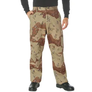 Desert Camouflage Six-Color -  Tactical BDU Pants Relaxed Fit - Cotton Polyester Twill - Zipper Fly