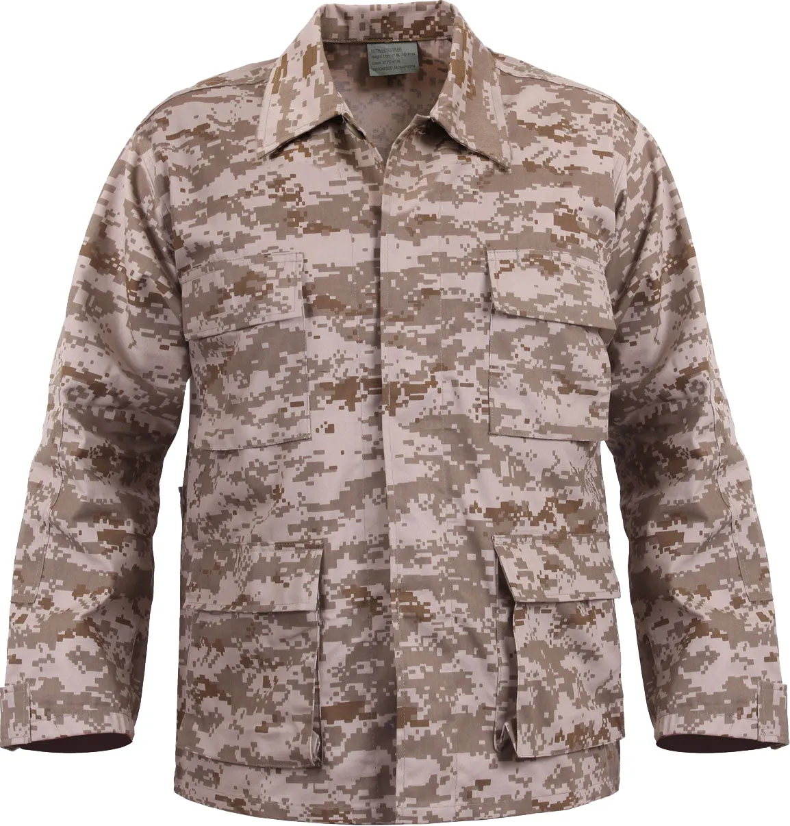 Desert Digital Camouflage - Military BDU Shirt - Cotton Polyester