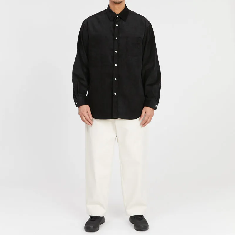 Dexter Shirt - Black Thin Wale Cotton Corduroy