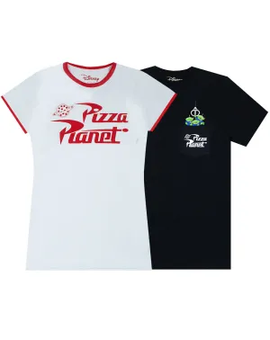 Disney Toy Story Pizza Planet Ringer & The Claw Alien Pocket Women's Multi-pack T-Shirts
