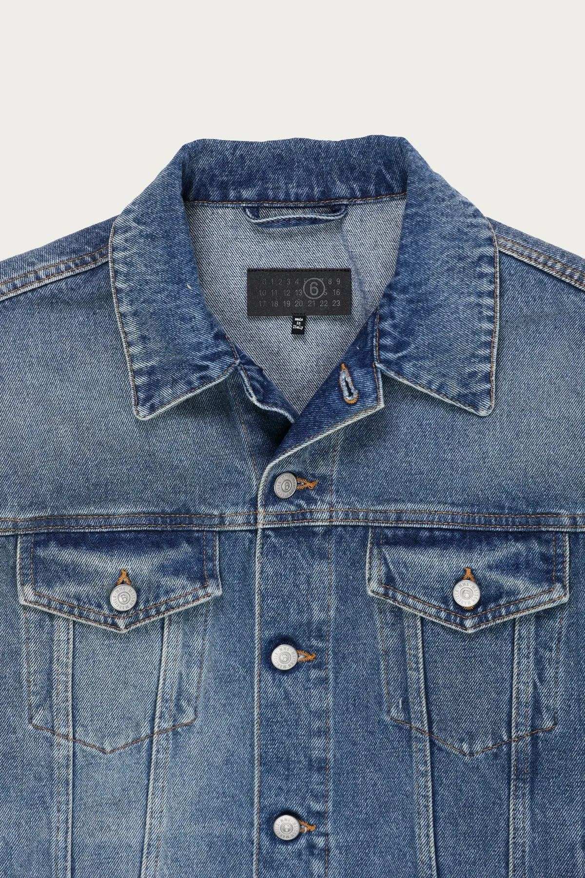 Distressed Denim Jacket - Light Blue