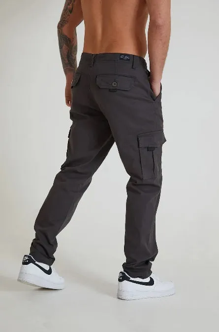 DML Nighthawk Cargo Pants In Premium Cotton Twill - Charcoal
