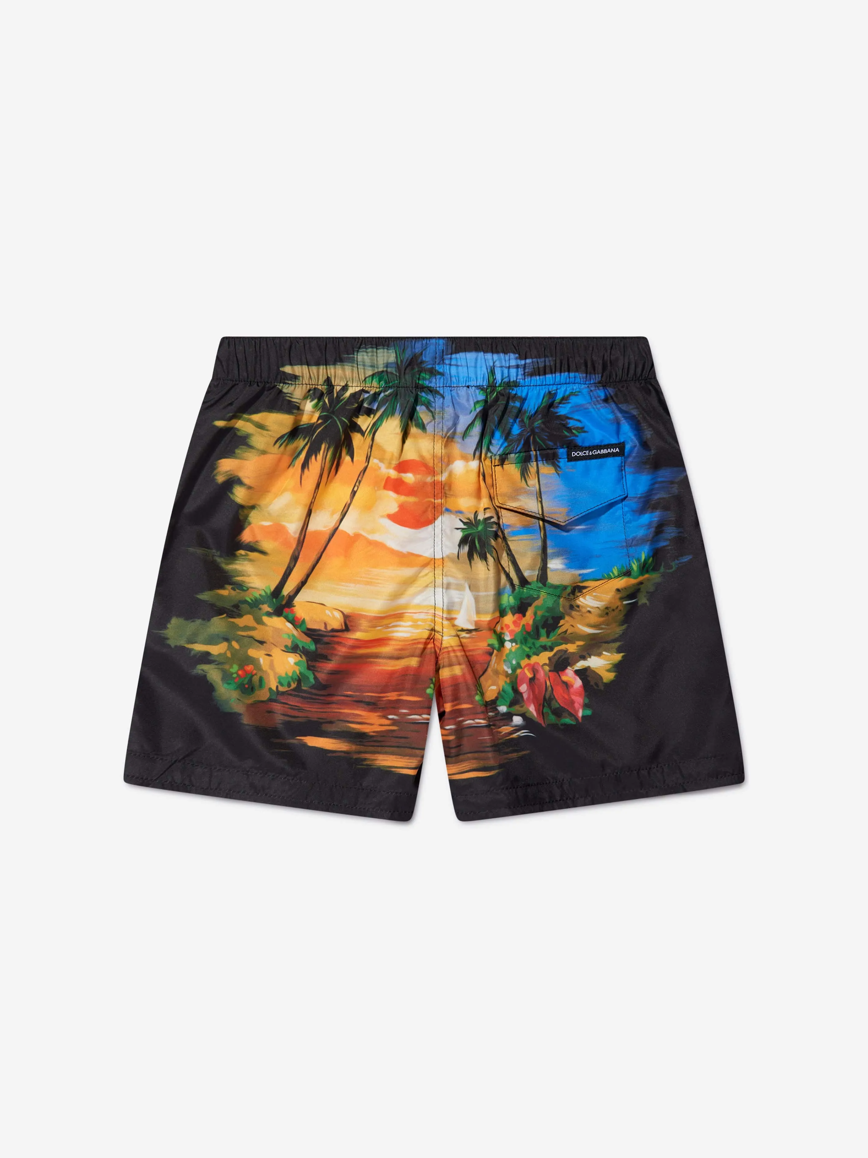 Dolce & Gabbana Boys Hawaiian Swim Shorts in Multicolour