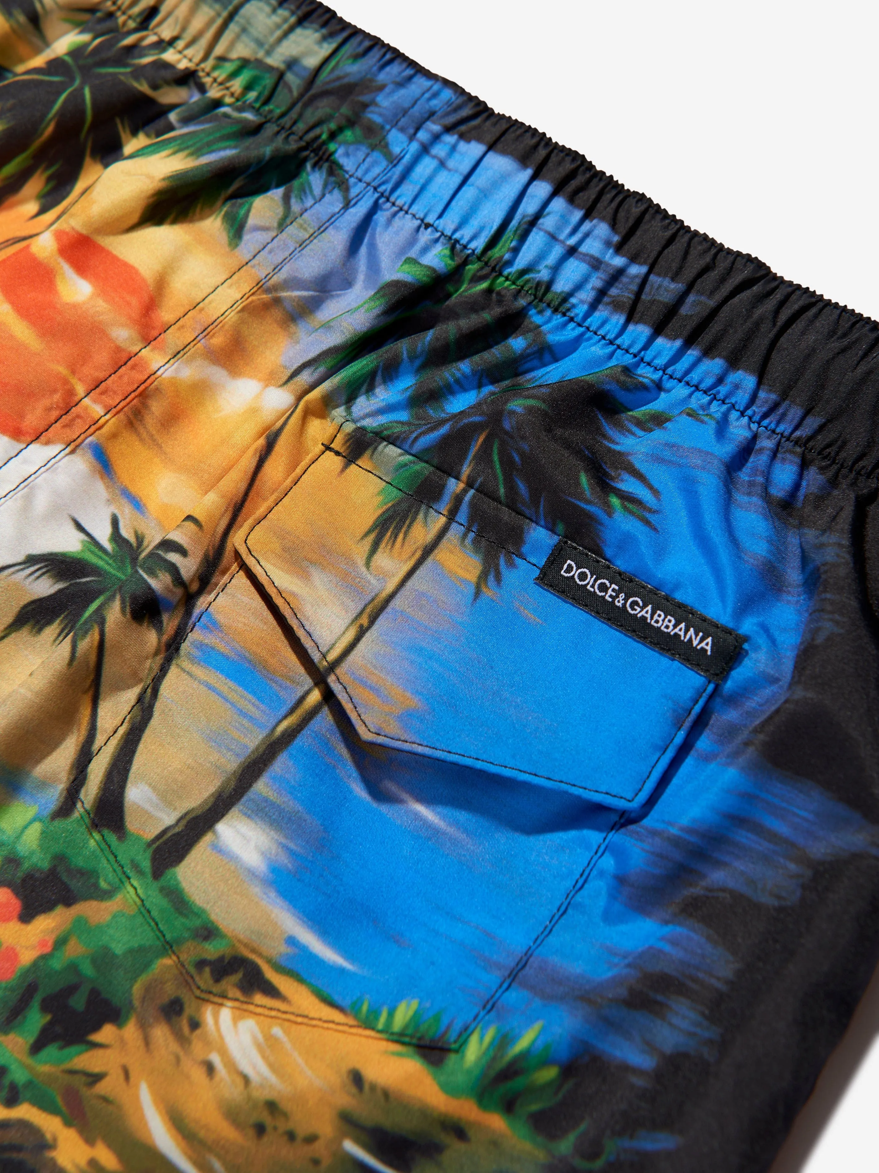 Dolce & Gabbana Boys Hawaiian Swim Shorts in Multicolour