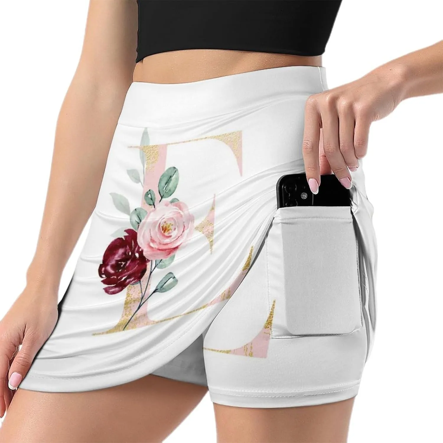 Donnapink Women Yoga Athletic Shorts, High Waisted Shorts, Running Shorts Skirt (S-4XL)
