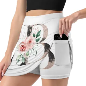 Donnapink Women Yoga Athletic Shorts, High Waisted Shorts, Running Shorts Skirt (S-4XL)