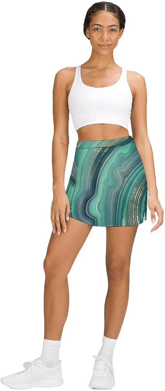 Donnapink Women Yoga Athletic Shorts, High Waisted Shorts, Running Shorts Skirt (S-4XL)