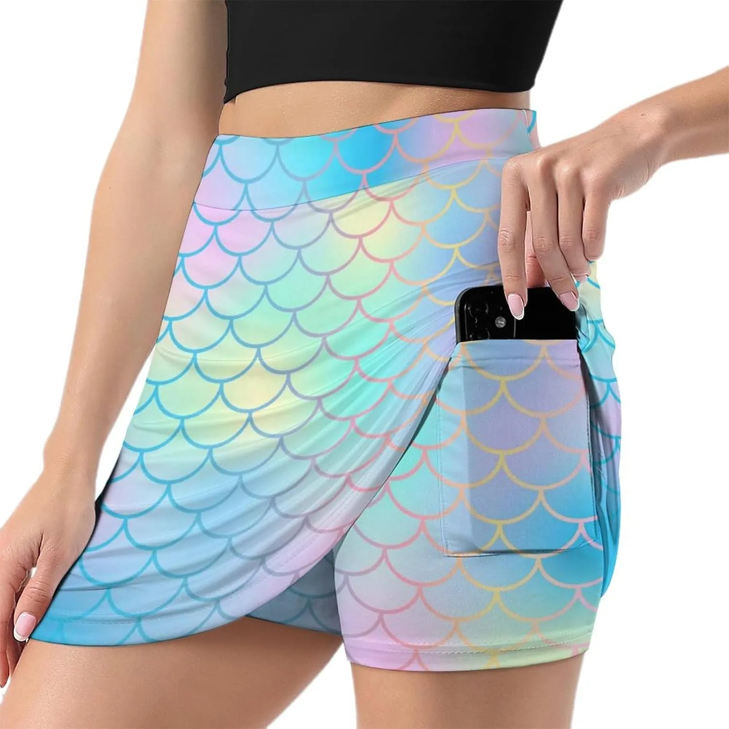 Donnapink Women Yoga Athletic Shorts, High Waisted Shorts, Running Shorts Skirt (S-4XL)