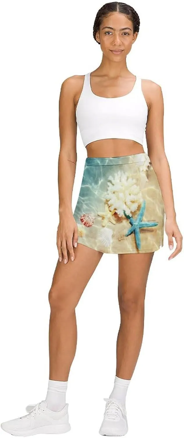Donnapink Women Yoga Athletic Shorts, High Waisted Shorts, Running Shorts Skirt (S-4XL)