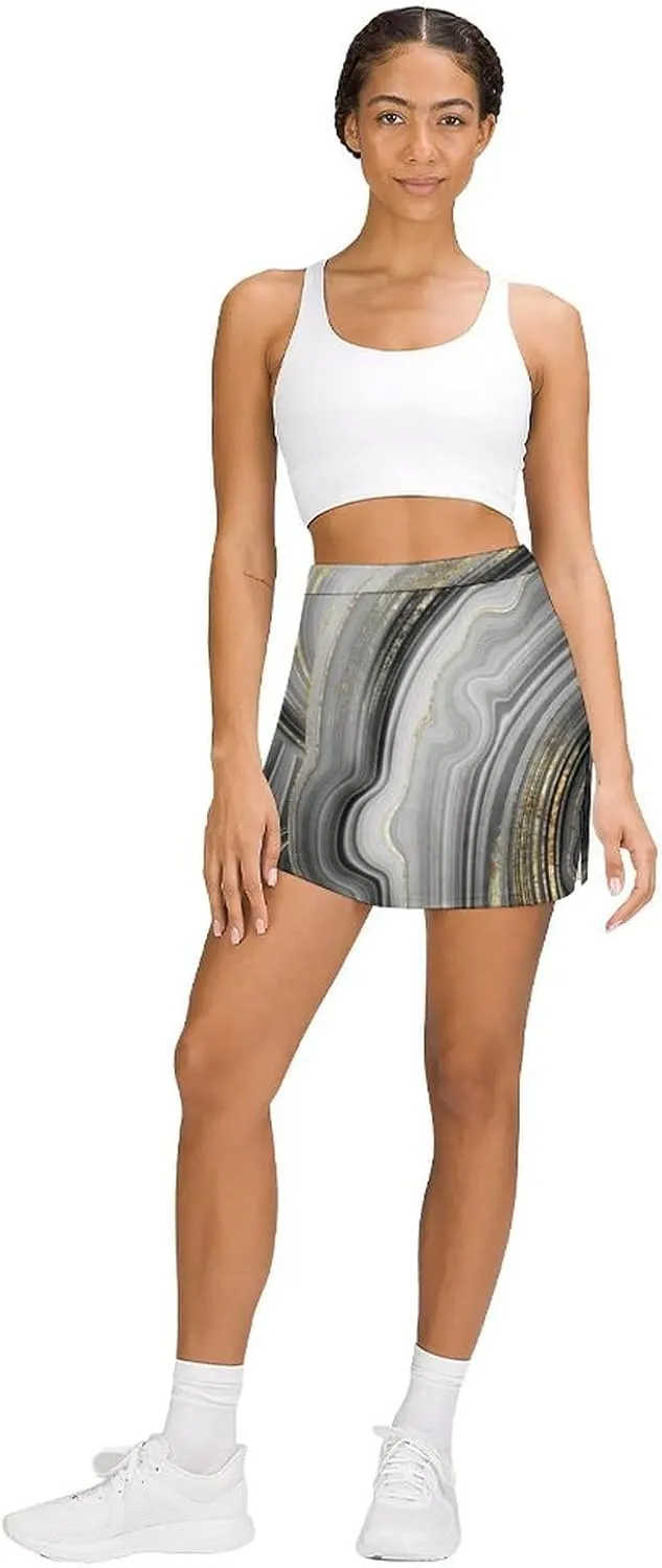 Donnapink Women Yoga Athletic Shorts, High Waisted Shorts, Running Shorts Skirt (S-4XL)