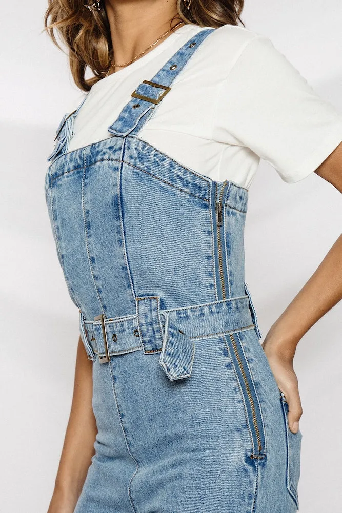 Don’t Be A Stranger Overalls Denim Blue