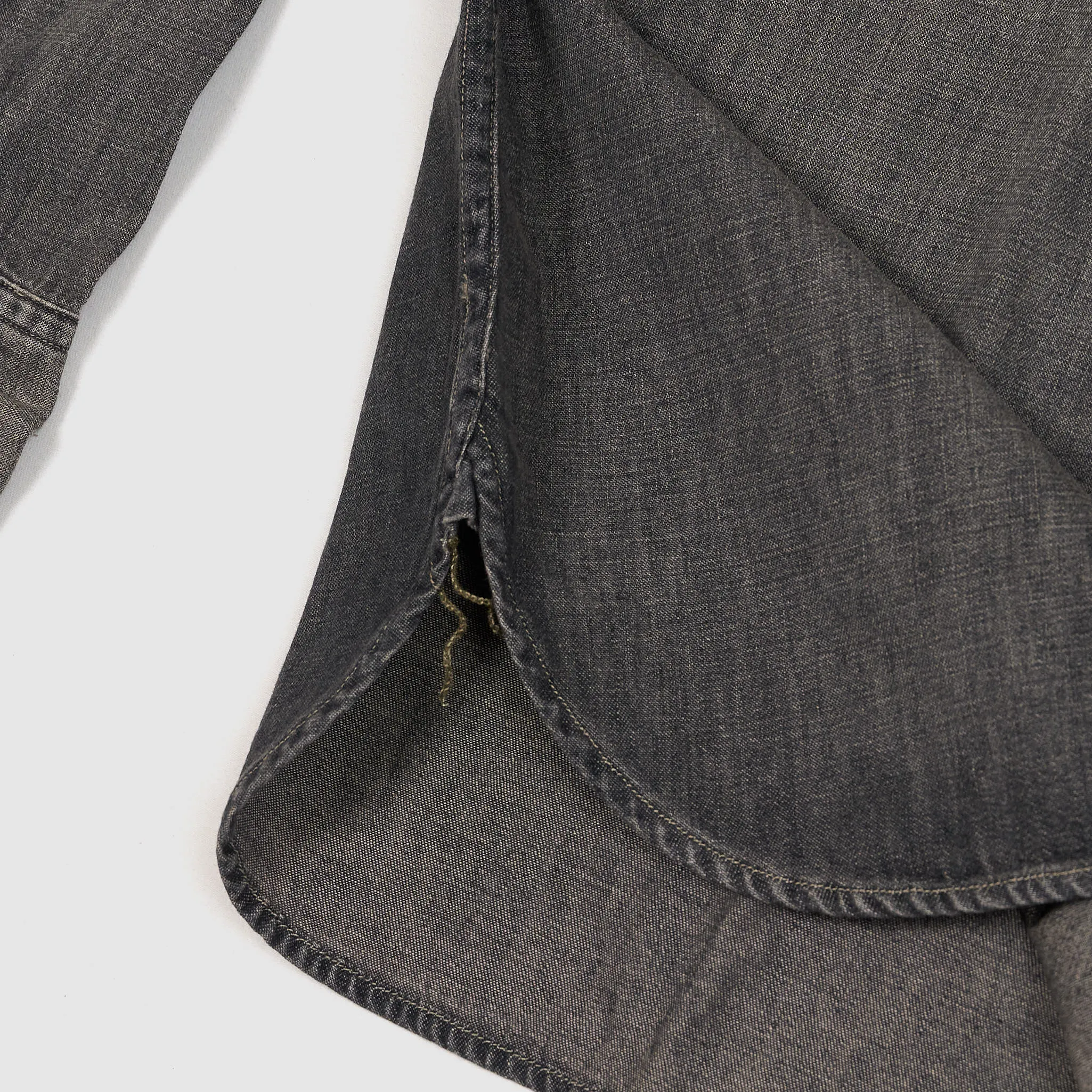 Double RL Black Chambray Long Sleeve Work  Shirt