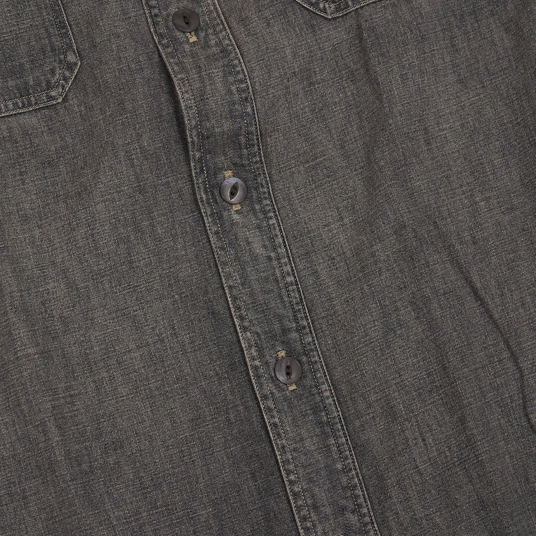 Double RL Black Chambray Long Sleeve Work  Shirt
