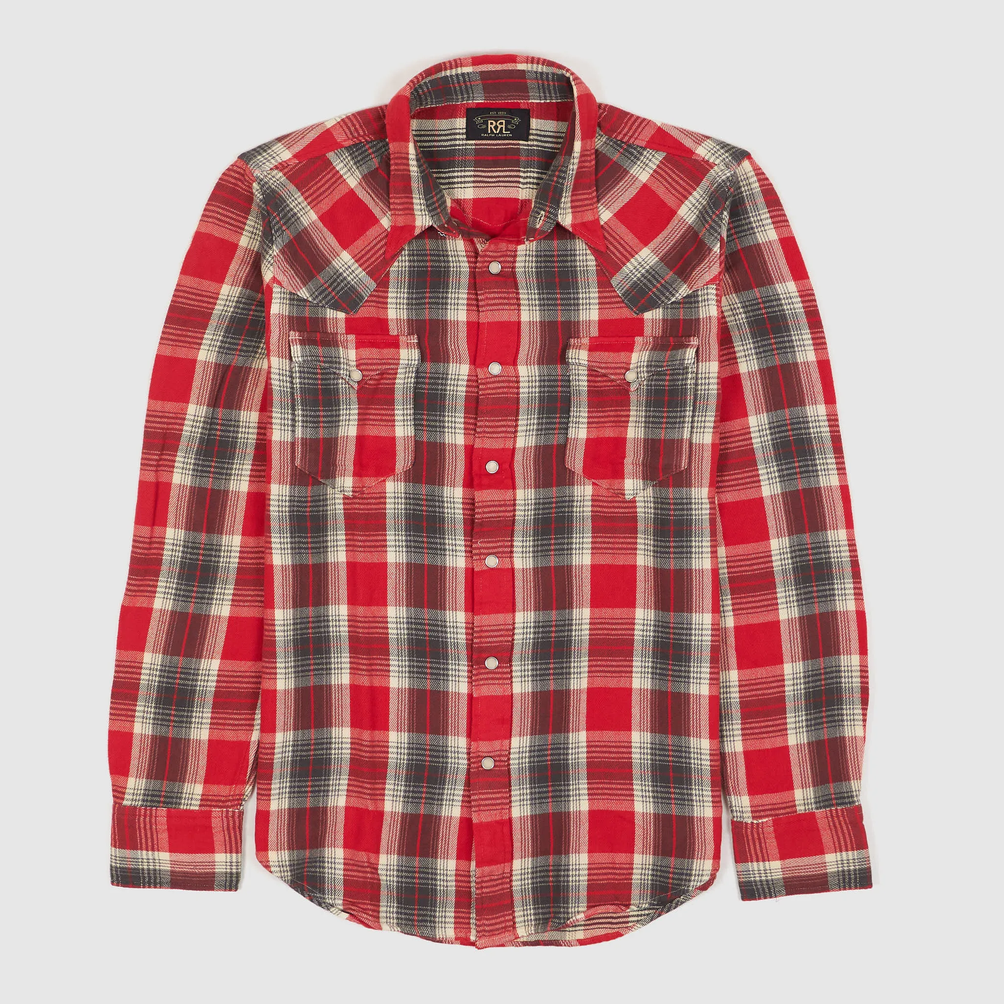 Double RL Buffalo Plaid Western Shirt