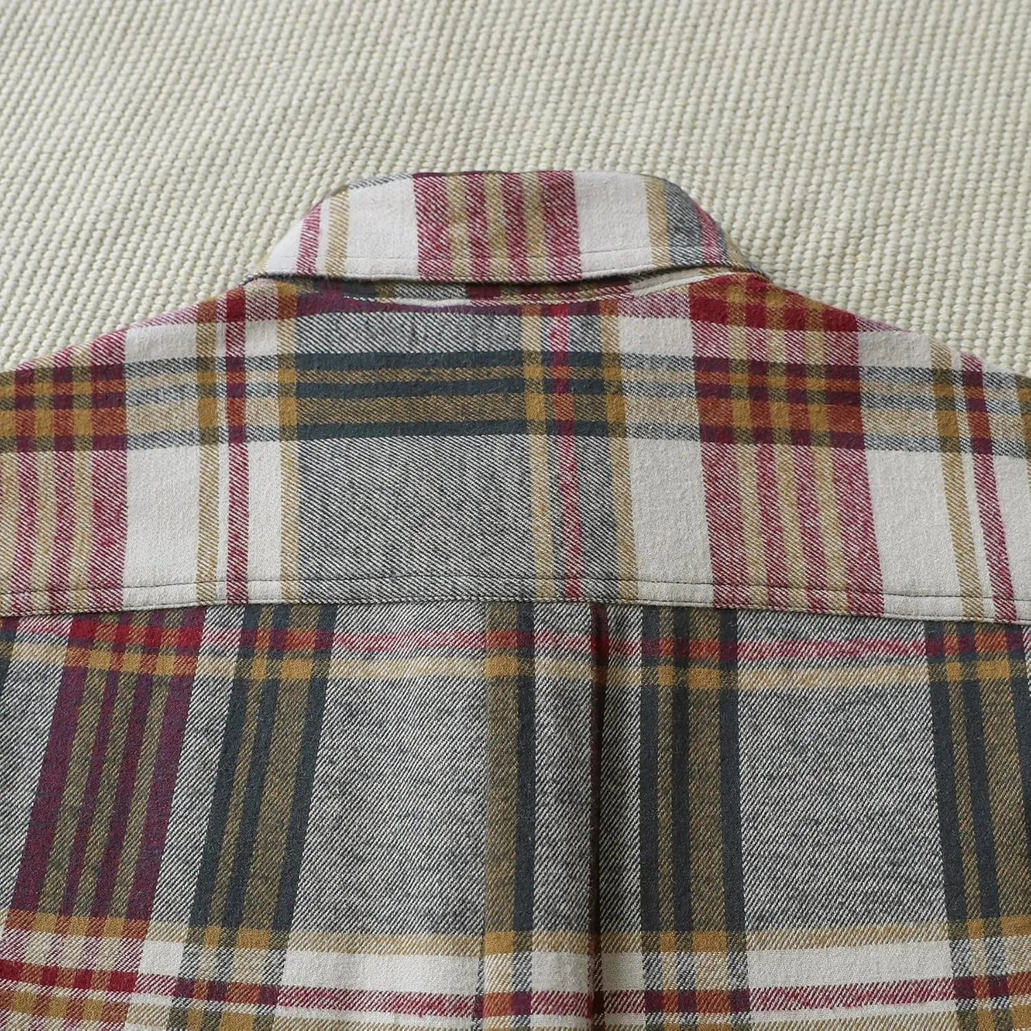 Dubinik® Mens Flannel Shirts Long Sleeve Flannel Shirt for Men Casual Button Down Brushed 100% Cotton Shirt