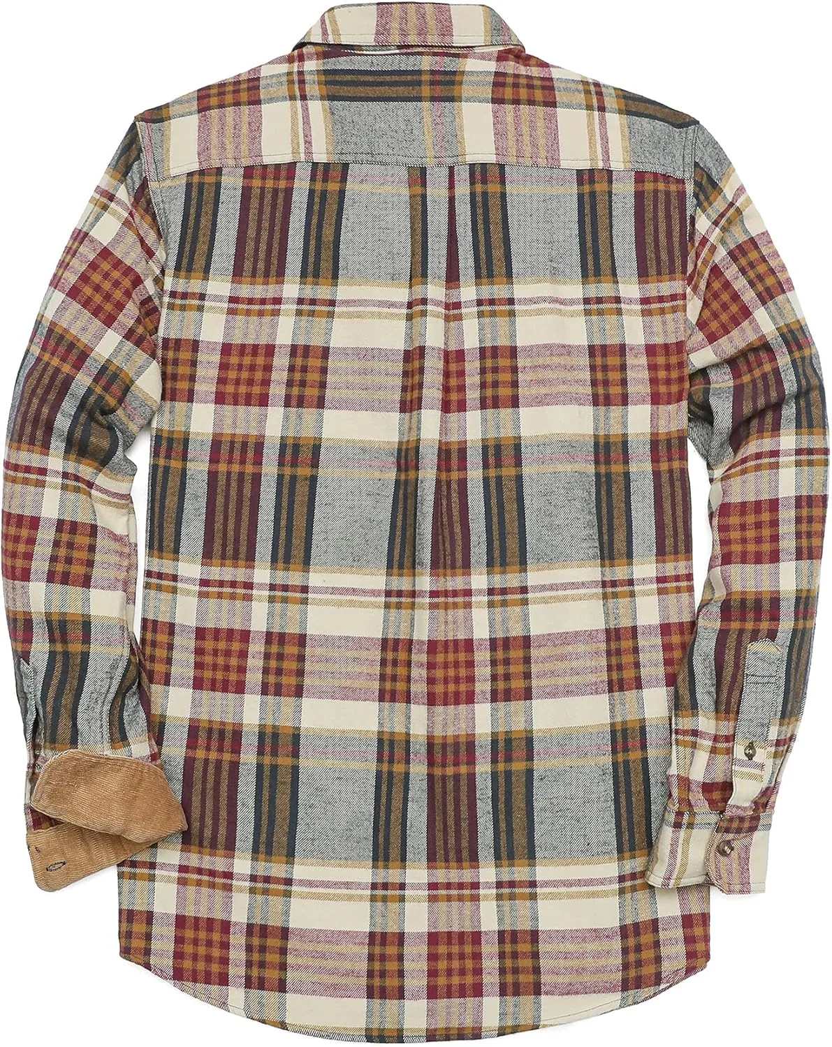 Dubinik® Mens Flannel Shirts Long Sleeve Flannel Shirt for Men Casual Button Down Brushed 100% Cotton Shirt