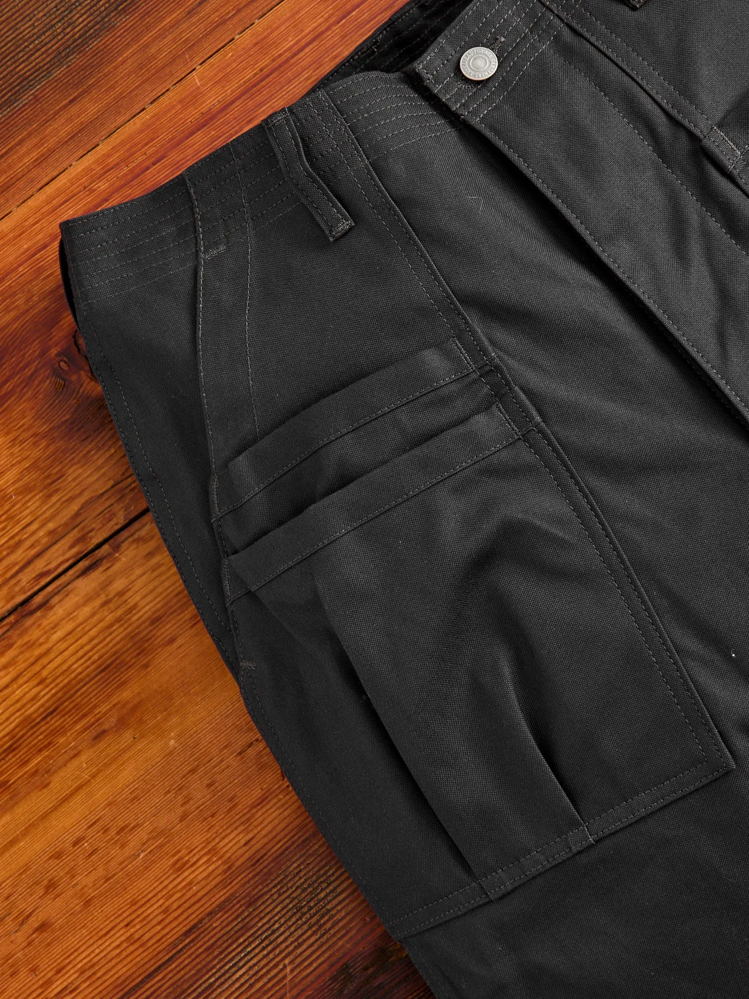 Duck Canvas Overgrown Fatigue Pants in Charcoal