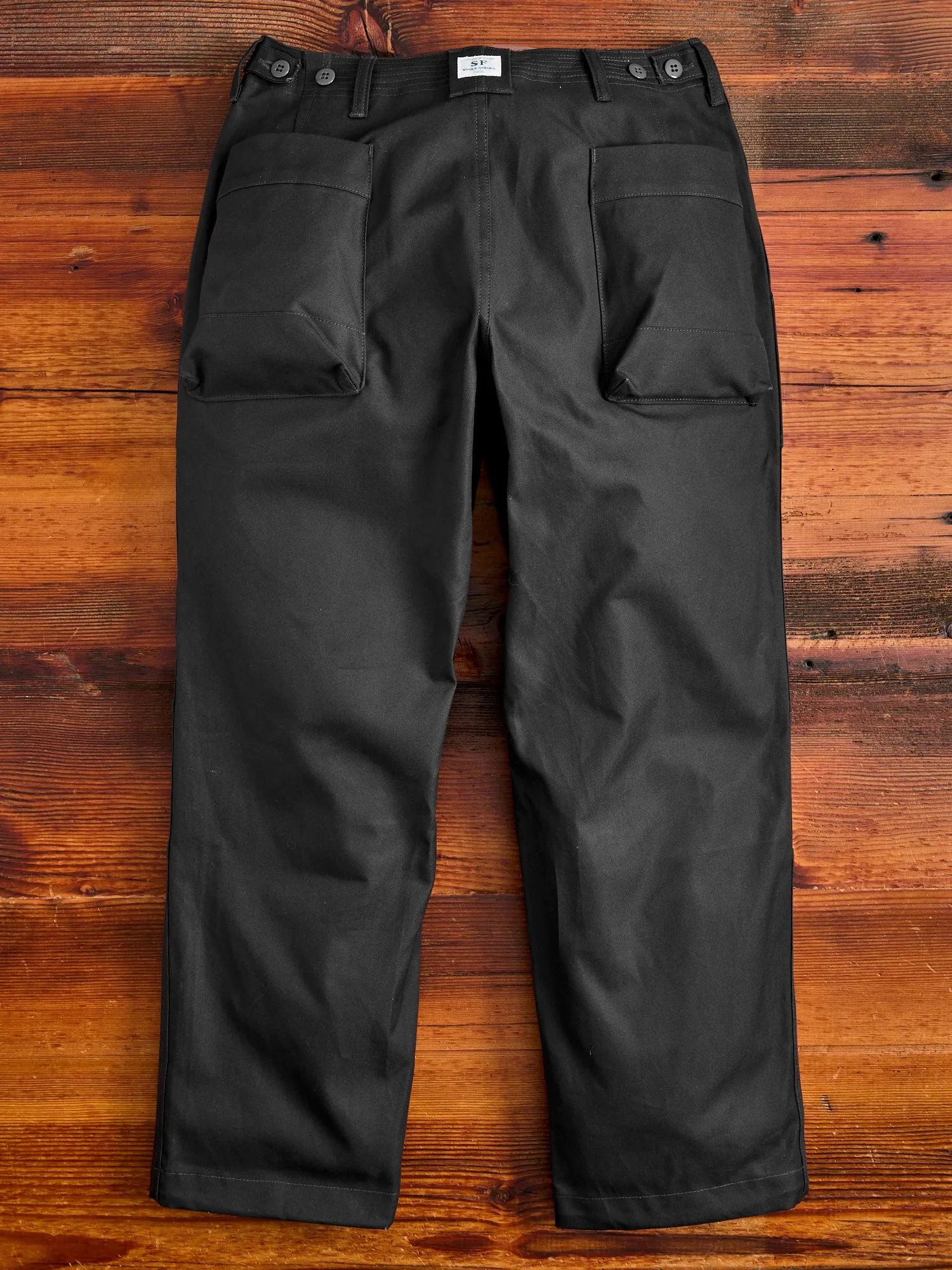 Duck Canvas Overgrown Fatigue Pants in Charcoal