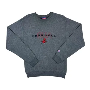 Early 00's Champion CUA CARDINALS Embroidered College Spellout Crewneck Sweatshirt