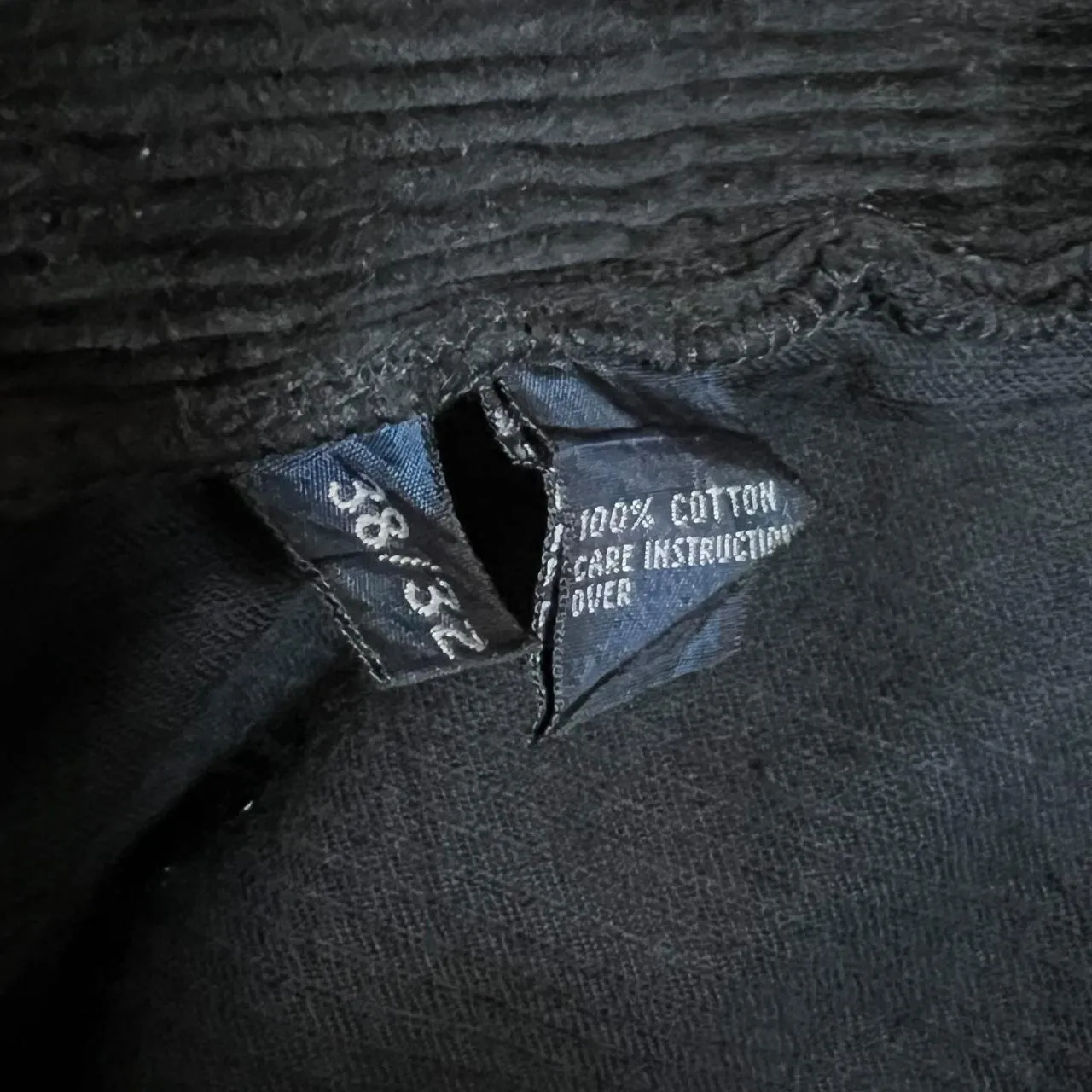 Early 00's POLO RALPH LAUREN Classic Black Corduroy Cord Straight Leg Trousers