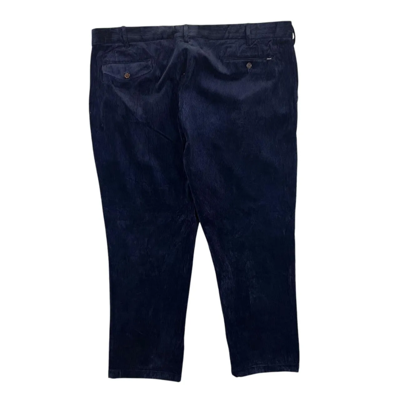 Early 00's POLO RALPH LAUREN "Classic Fit" Navy Blue Corduroy Cord Straight Leg Trousers
