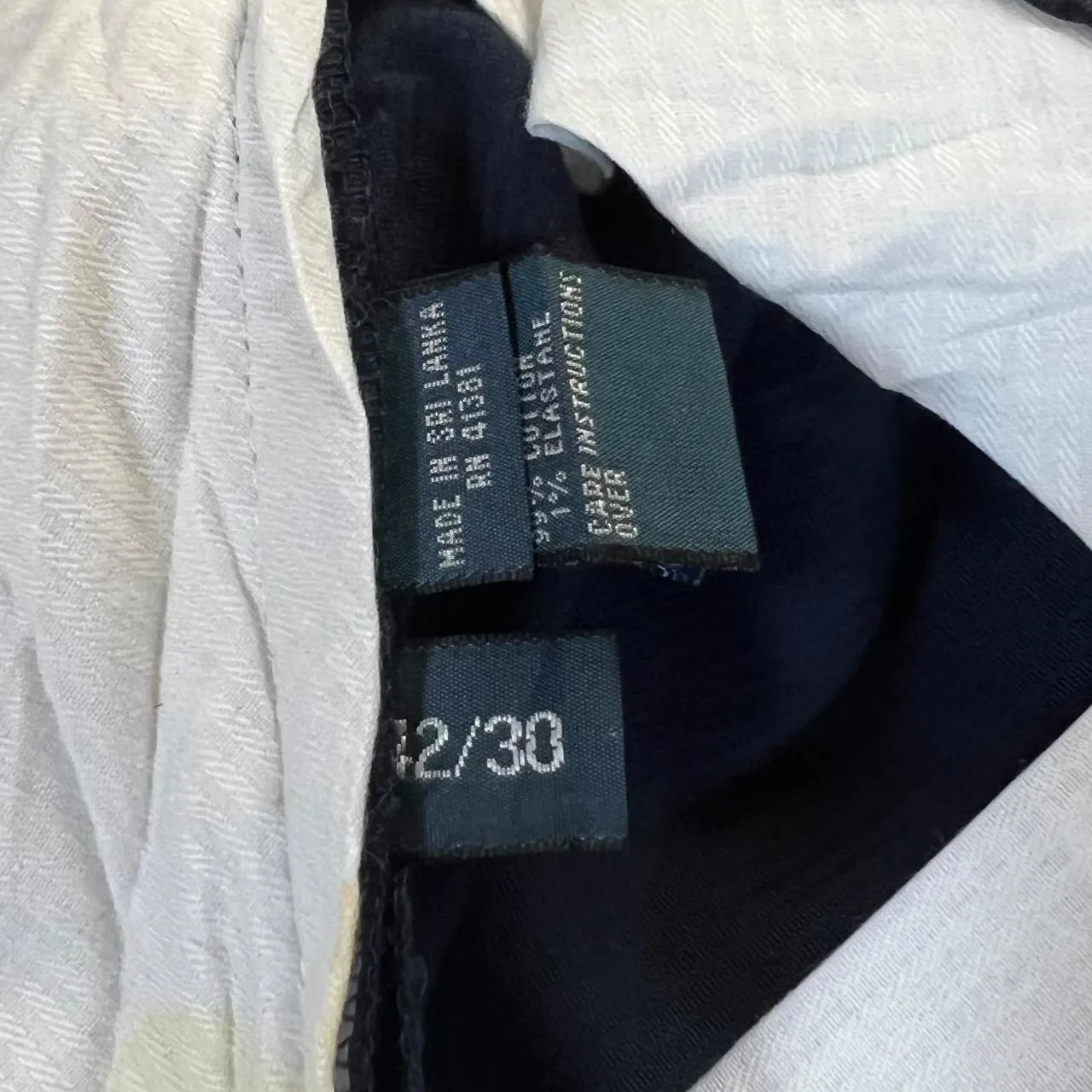 Early 00's POLO RALPH LAUREN "Classic Fit" Navy Blue Corduroy Cord Straight Leg Trousers