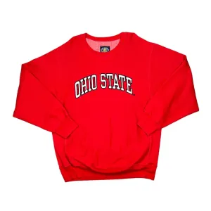 Early 00's Steve & Barry's NCAA OHIO STATE BUCKEYES Embroidered College Spellout Heavyweight Crewneck Sweatshirt