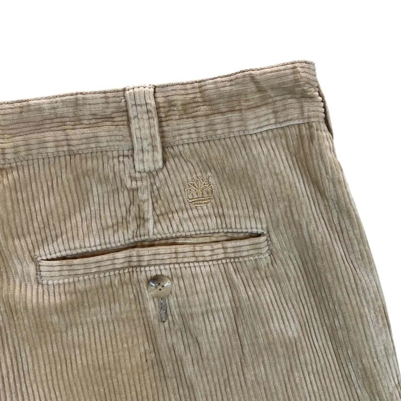 Early 00's TIMBERLAND Classic Beige Corduroy Cord Straight Leg Trousers