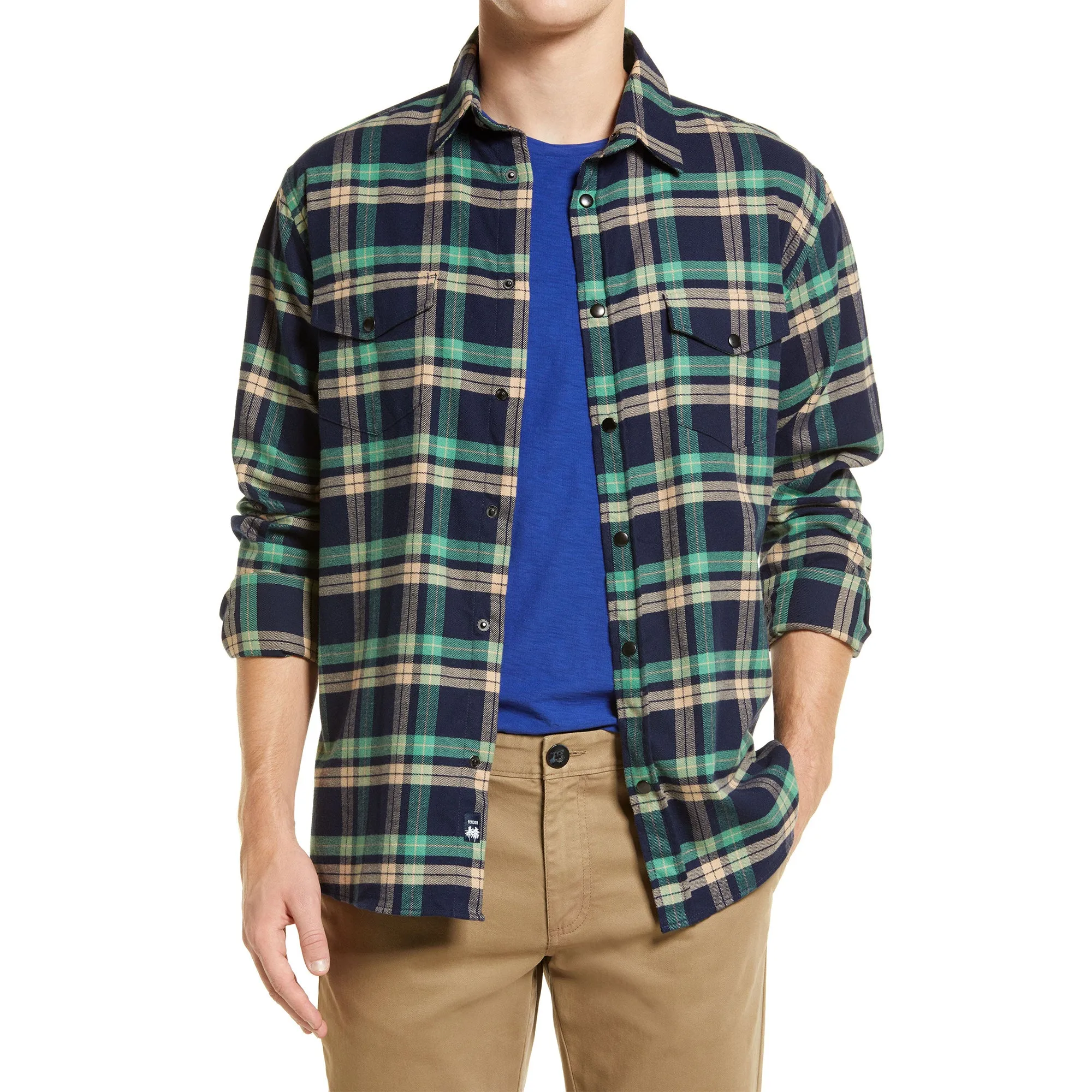 Eastwood Plaid Shirt (Green   Orange)