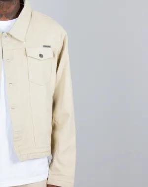 Ecru Oversized Trucker Denim Jacket