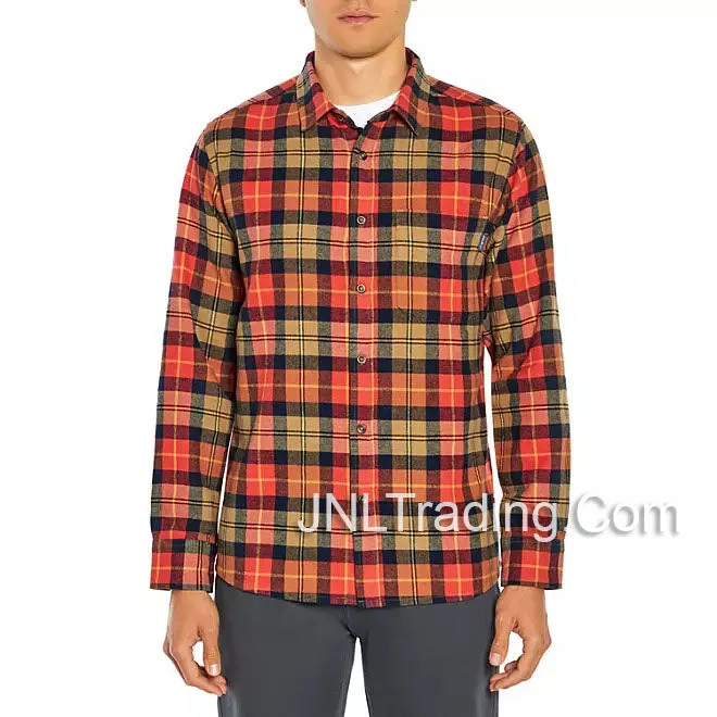 Eddie Bauer Men's Bristol Plaid Soft Flannel Shirt 100% Cotton