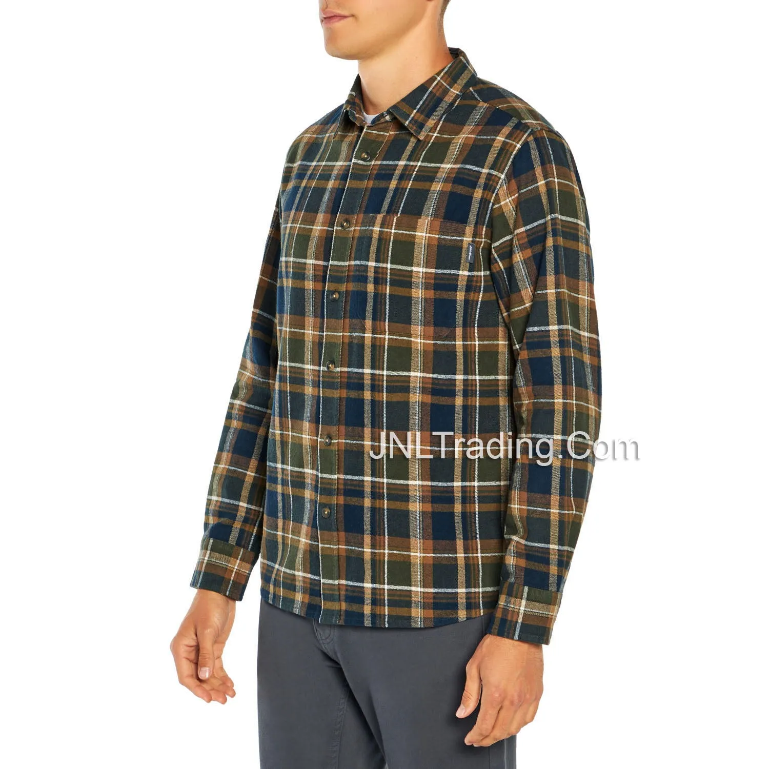 Eddie Bauer Men's Bristol Plaid Soft Flannel Shirt 100% Cotton
