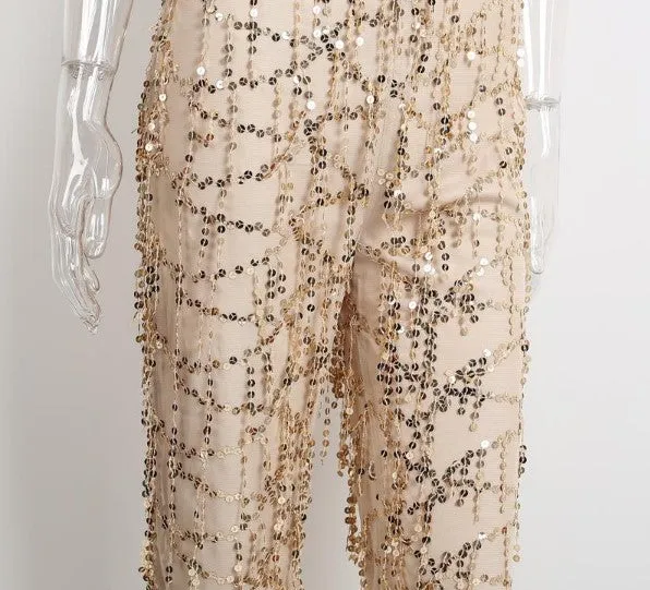 Elegant Summer Club Sexy V-Neck Women's Jumpsuit