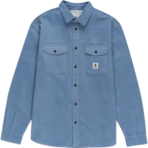 Element Builder Cord Long Sleeve Button Up - Faded Denim