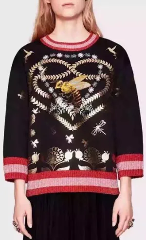 Embellished Sweatshirt in Black