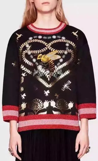Embellished Sweatshirt in Black