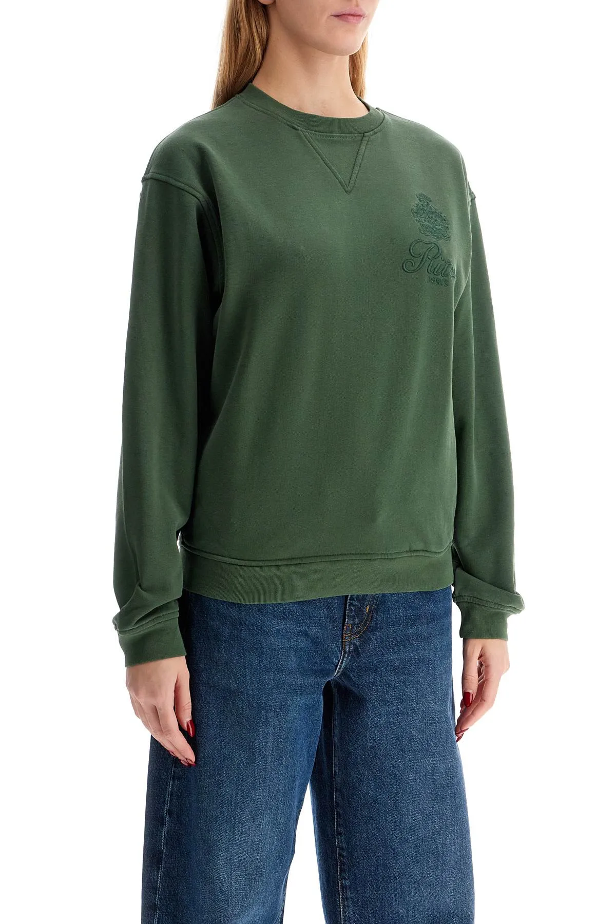 embroidered frame x ritz paris MP25JSS006 HUNTER GREEN