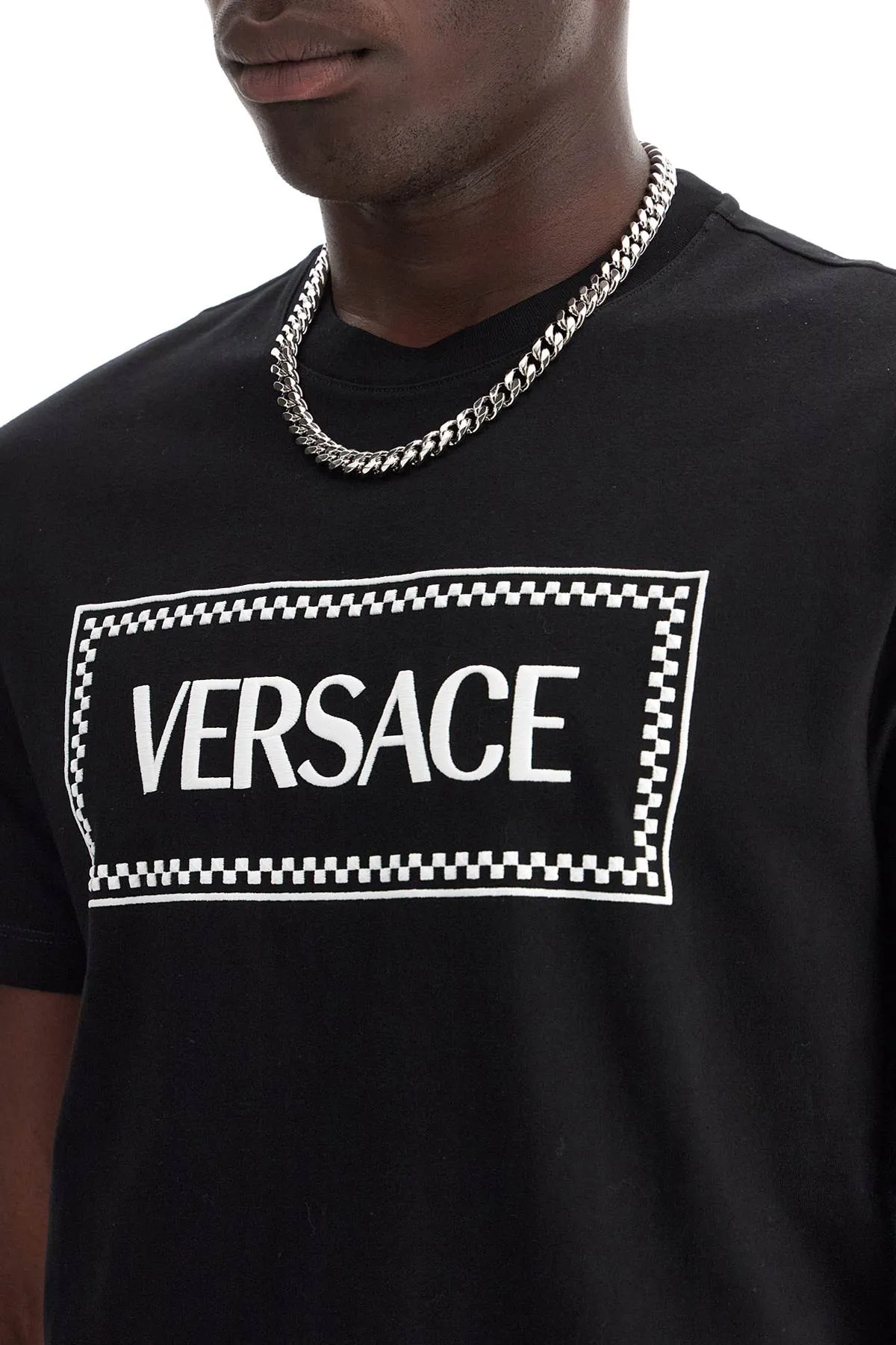 embroidered logo t-shirt 1011694 1A08584 BLACK