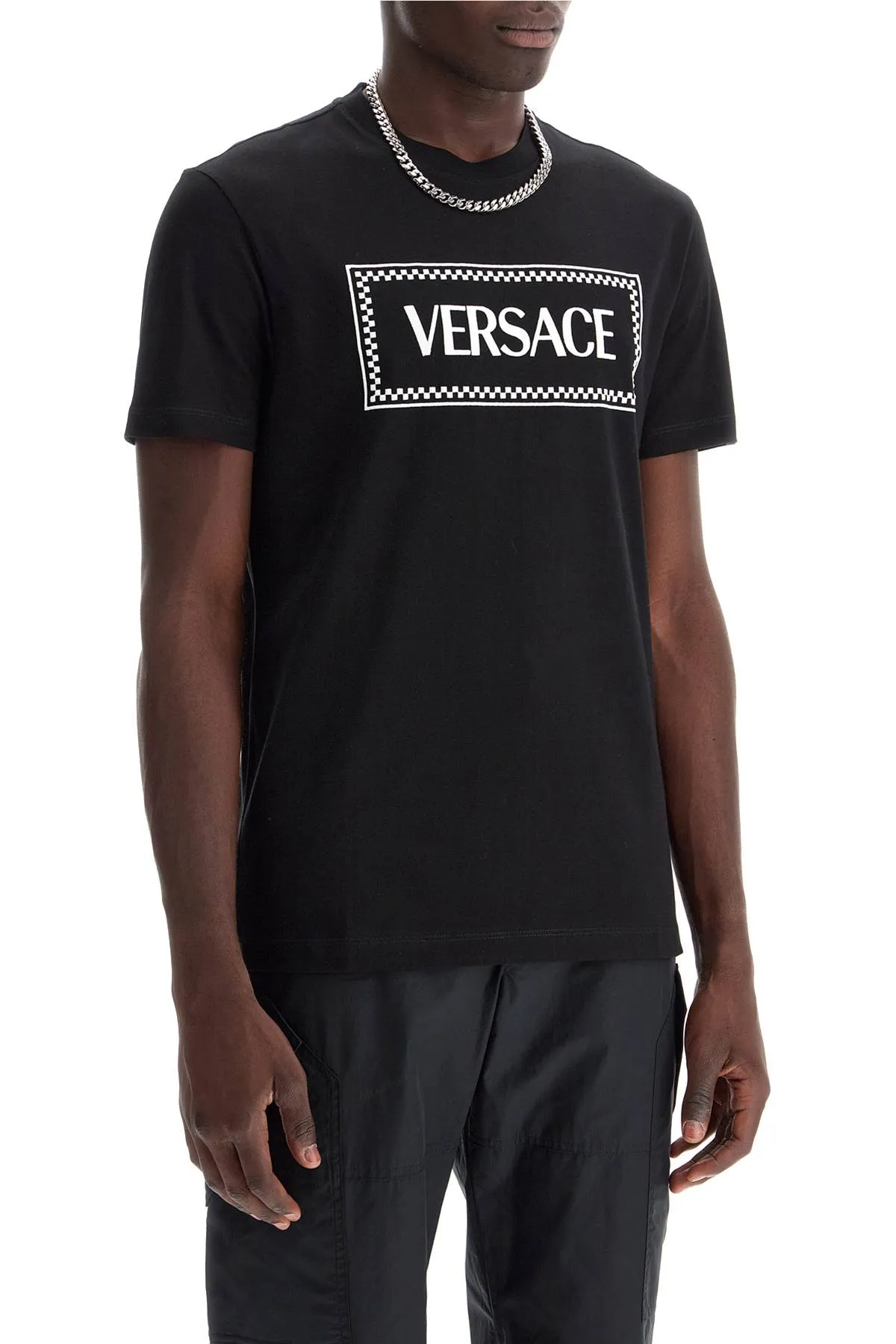 embroidered logo t-shirt 1011694 1A08584 BLACK