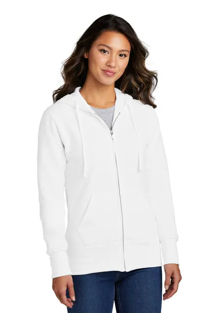 EMBROIDERED - LPC78ZH - Port & Company® Ladies' Core Fleece Full-Zip Hooded Sweatshirt