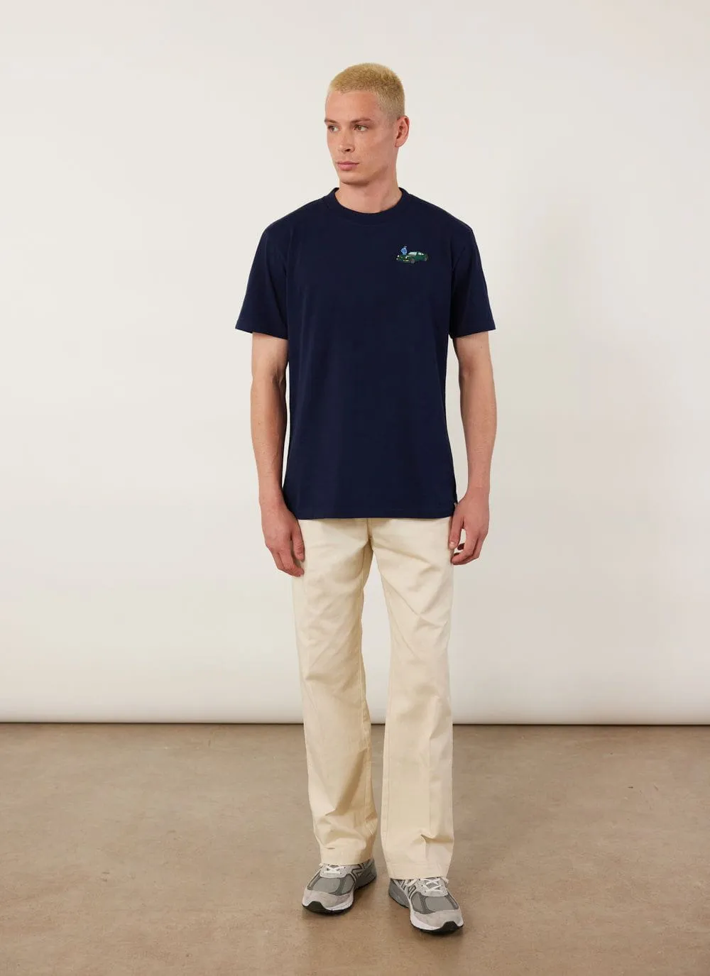 Envy T Shirt | Embroidered Organic Cotton | Navy