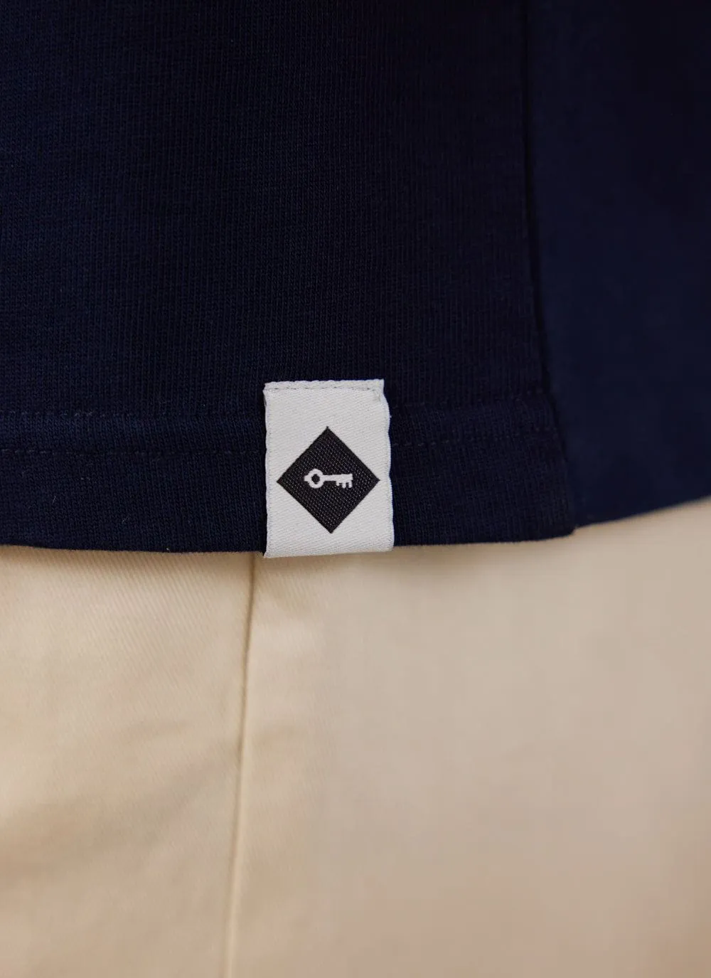 Envy T Shirt | Embroidered Organic Cotton | Navy